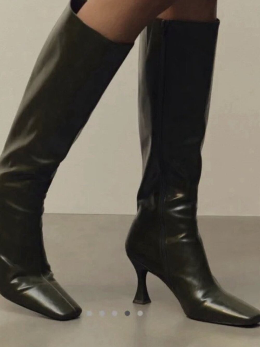 Jeffrey Campbell Checkmate Boots Olive Green Vegan Leather 10